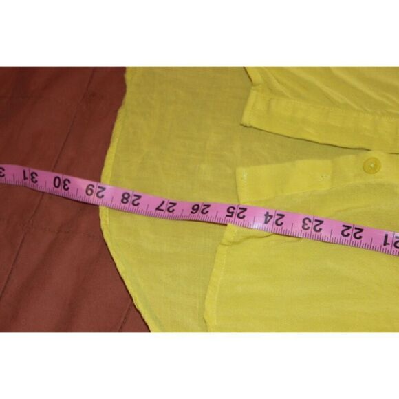 ANTHROPOLOGIE Cloth & Stone Yellow Blouse Women size Large - Picture 6 of 8